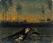 Landscape at sunset Vincent Van Gogh